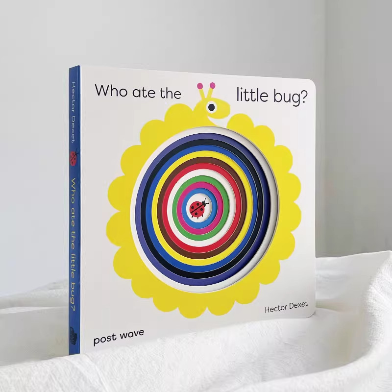 进口英文纸板书 Who Ate the Little Bug? 谁吃了小虫子?0-3岁