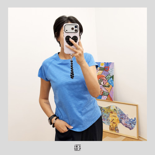 IN.ASOP竹节棉短袖T恤女夏显瘦