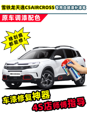 雪铁龙天逸C5AIRCROSS补漆笔珍珠白车漆修覆冰山蓝珠光白色自喷漆