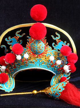 手工制作川剧京剧变脸帽子戏曲服装变脸头盔 魔术头盔 花木兰头盔
