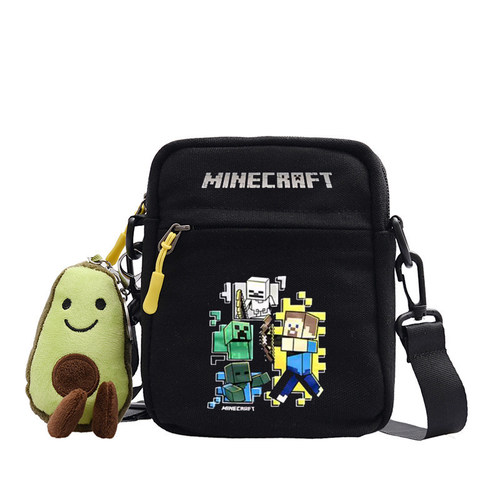 我的世界minecraf儿童单肩挎包动漫卡通苦力怕中小学生便携小方包