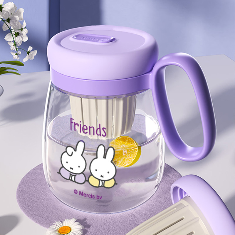Miffy米菲高硼玻璃花茶杯耐高温