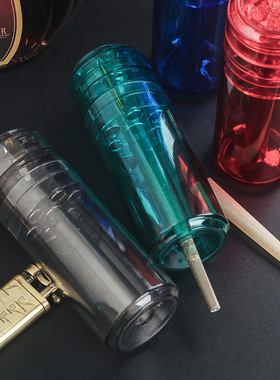 塑料磨烟器新款热卖磨罐一体塑料磨烟器喇叭管卷烟研磨器 Grinder