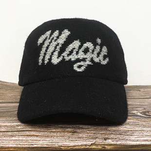 日本款秋冬羊毛针织字母棒球帽男女保暧休闲情侣学生帽鸭舌帽子