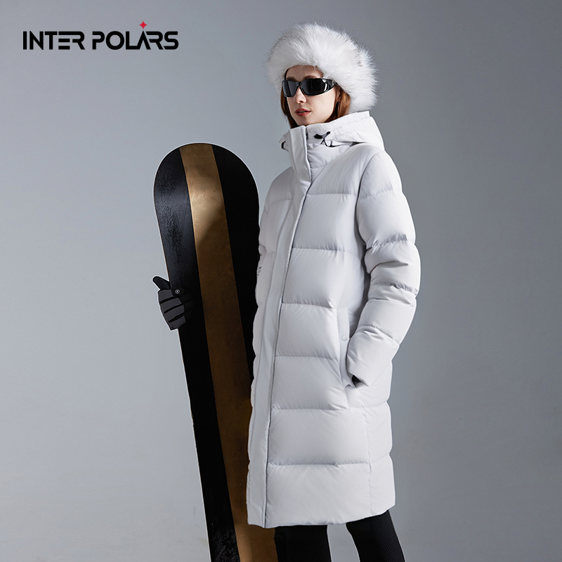 90%绒子过膝加长款羽绒服