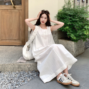 连衣裙 1D066 5070 2025休闲简约 P145 送背包 白色 K215 无袖