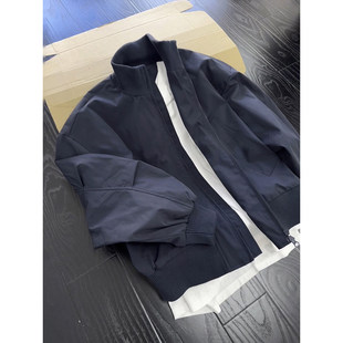 明星同款藏青色立领飞行员夹克男款春秋短款三防冲锋衣高级感短款