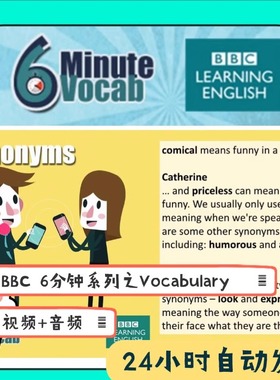 BBC6分钟系列之词汇篇bbc English learning bbc词汇学习素材资源