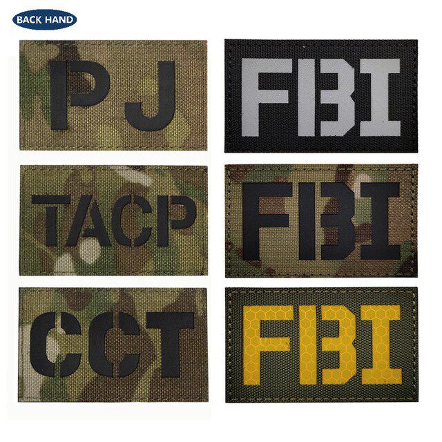 FBI TACP/PJ IR技能章徽章MC迷彩反光魔术贴士气章