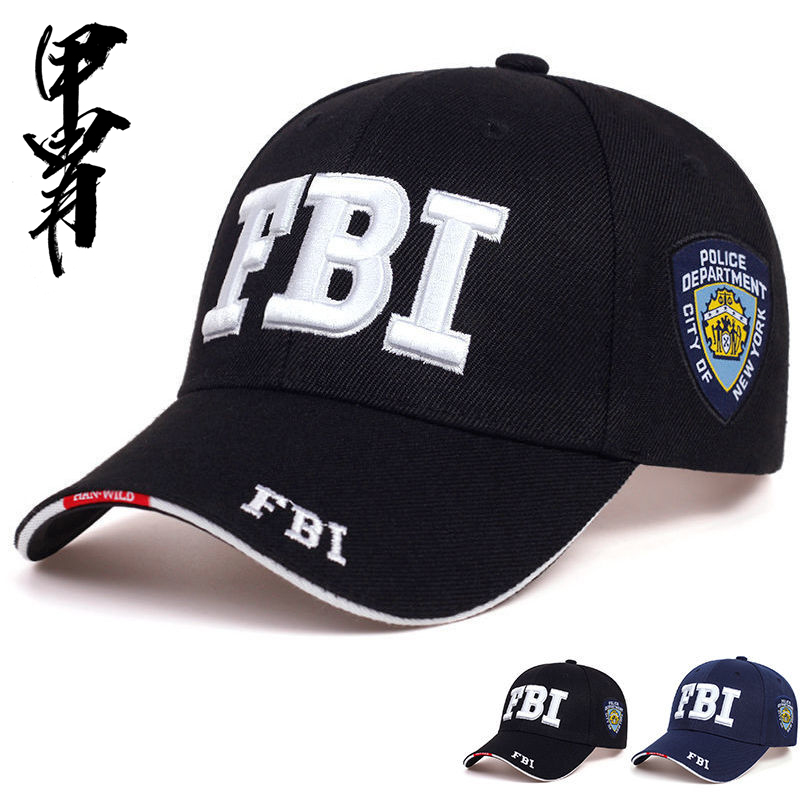 美式男女款鸭舌帽水弹fbi棒球帽