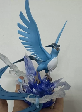 新品比例bkm世界三圣鸟神奇宝贝急冻鸟手办闪电摆件火焰模型
