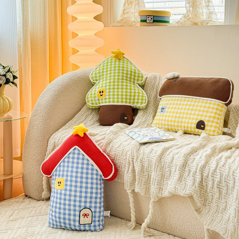 ins风可爱童话小屋抱枕客厅装饰腰靠沙发靠垫飘窗床头靠枕儿童房,居家布艺,靠垫/抱枕,淘宝优惠券,粉丝福利购,淘宝优惠卷