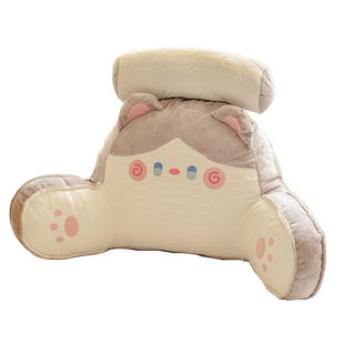 卡通乳胶床头靠垫靠枕学生宿舍床上玩手机护腰抱枕单人大号靠背垫