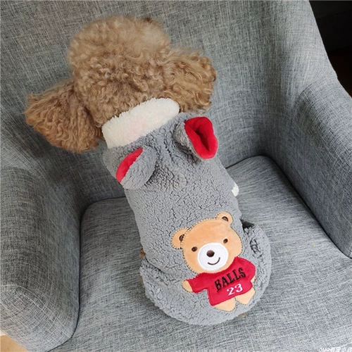 Специальное предложение собачья одежда Бишон Тедди теплый ягненка Бархатный утолщенный хлопковой пальто