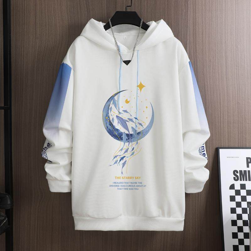 13初中学生卫衣连帽薄款男春秋新款男装韩版套头潮流连帽百搭外套