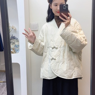 蝴蝶扣女士羽绒服 和服领轻薄款 5131 新款 冬季