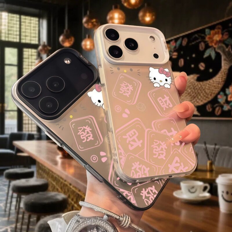 适用苹果17promax手机壳发财kt猫iPhone17air新款可爱女款16plus镜头全包15防摔14高级感13mini/12超薄11硅胶