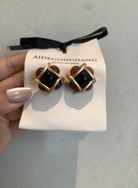 Atelier Koa  出口日韩 日本手工滴胶花瓣复古大气大小姐耳环韩剧