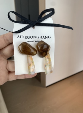 0326新品Atelier Koa 出口日本复古醋酸几何不规则耳环