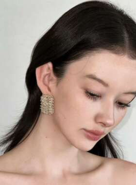 Atelier Koa日本手工串珠花朵耳环超气质款