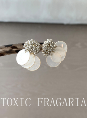 Toxic F ｜有毒植物 贝壳花瓣手工精致耳环