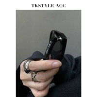 TKSTYLEACC INS Блог Основная модель мода Metal European и American Simple Curve Double -Layer Design Satching Ring Кольцо