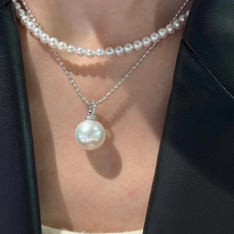 奶嘴可掰扣诸暨淡水真珍珠吊坠经典热门款银项链