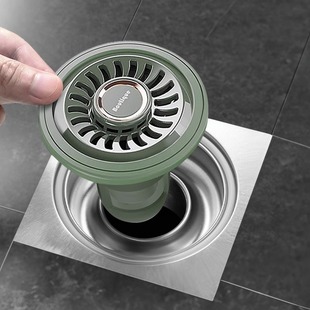 卫生间地漏防臭器下水道返臭反味堵口神器家用厕所防虫密封芯通用