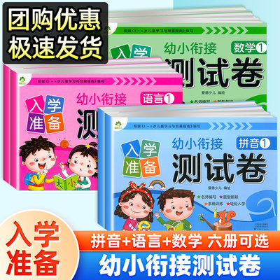 团购优惠幼小衔接测试卷拼音数学