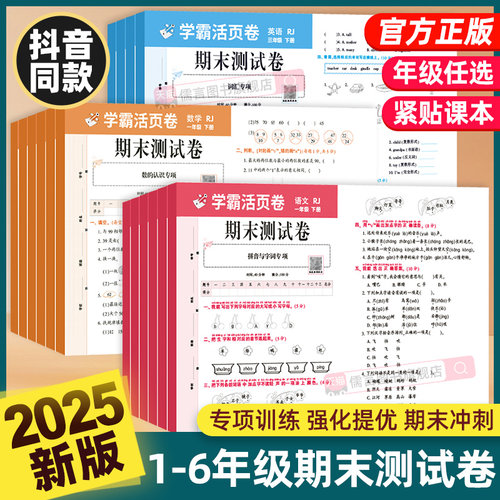 【抖音同款】学霸活页期末测试卷