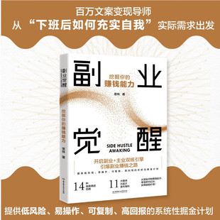 官方正版】副业觉醒:挖掘你的赚钱能力 低风险易操作可复制高回报的系统性掘金计划 普通人低成本副业赚钱挣钱项目指南畅销书籍