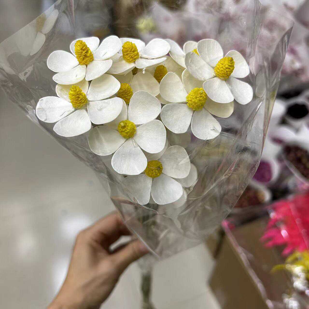 干花紫罗兰花天然手工粘花厂家插花配材小清新花束ins拍摄道具