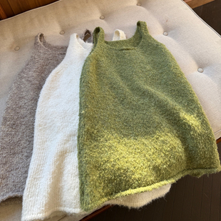 女童毛衣背心裙秋冬叠穿洋气小女孩连衣裙百搭针织宝宝裙子毛线裙