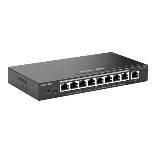 锐捷睿易RG-ES209C-P 8口百兆POE智能企业级交换机AP头供电器