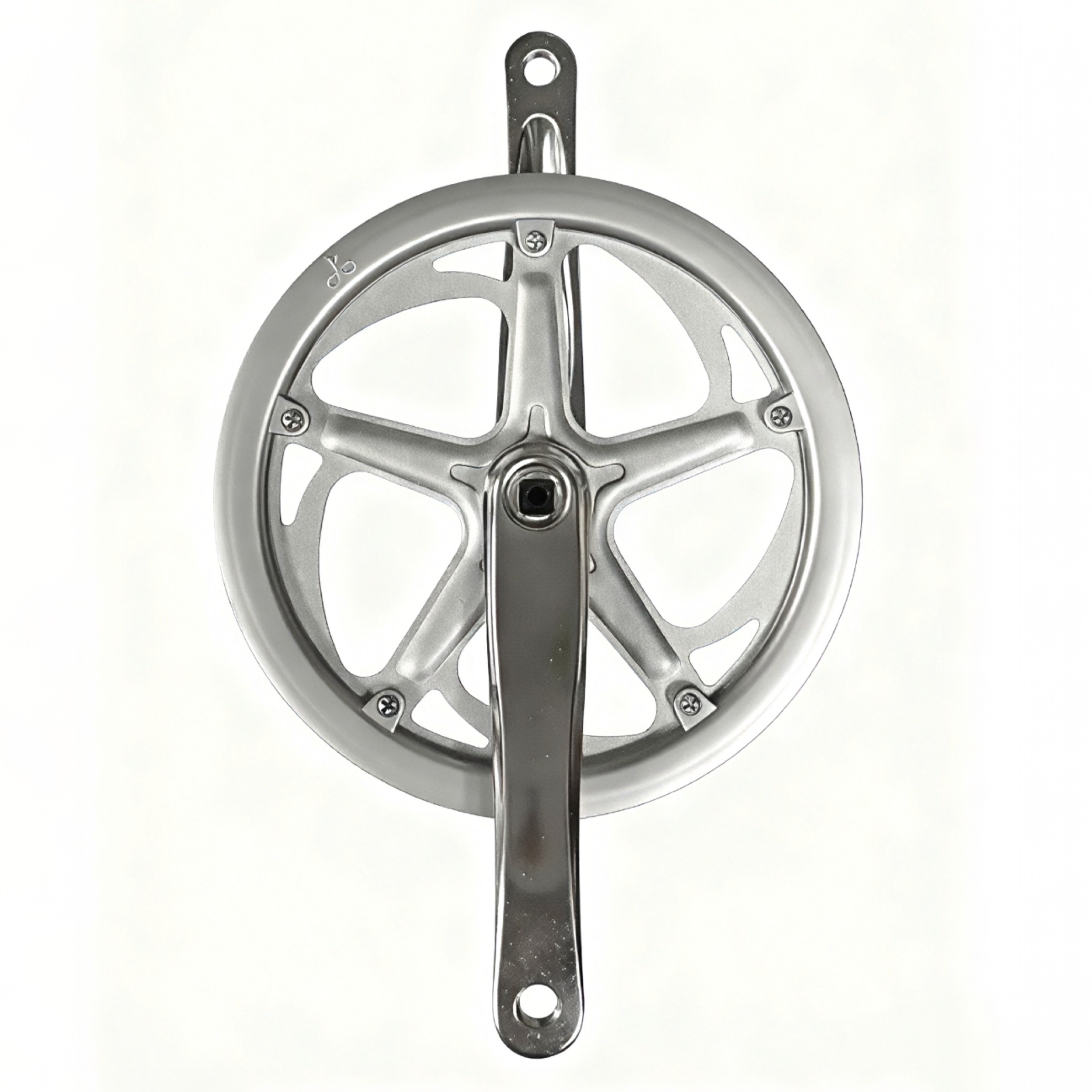 折叠车牙盘套装自行车52T齿牙盘钢盘170铝合金曲柄菱形孔单速齿盘