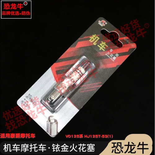 恐龙牛摩托车配件适用豪爵 VD125系 HJ125T-53(1)铱金火花塞