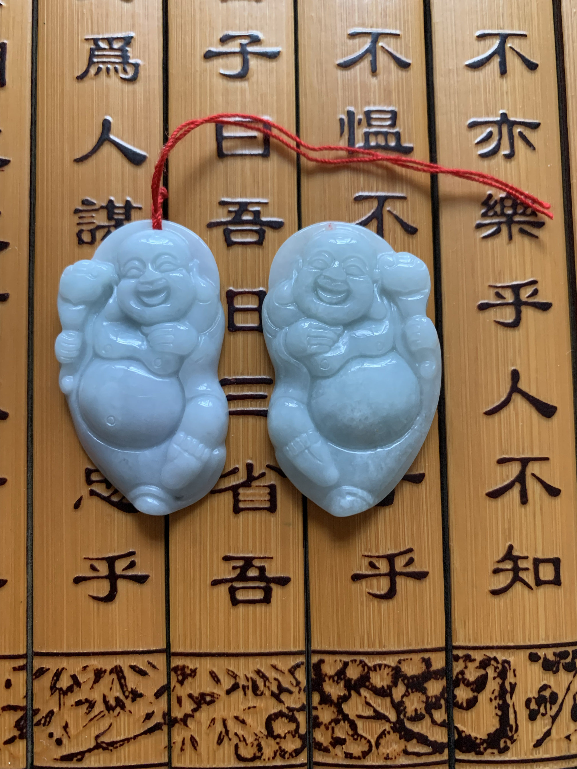 今石缘 天然翡翠A货玉质细腻笑佛  DIY车挂项链等视频礼品
