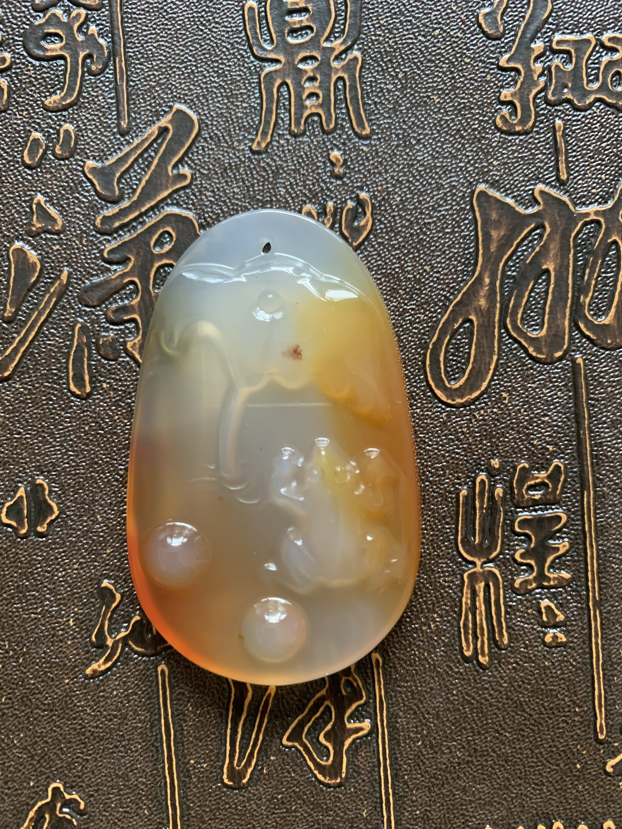 今石缘 精工优选冰糖红色玉髓呱呱来财雕件 DIY车挂项链等饰品