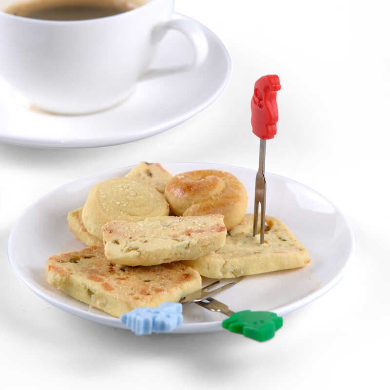 进口家用个性创意派对点心叉VACU