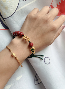 莫相离情侣款朱砂手串男士女士你是余生一生一世紫金砂天然礼物