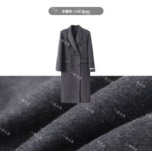 正肩气质宽松韩系复古经典双面羊毛毛呢垫肩大衣外套秋冬新款