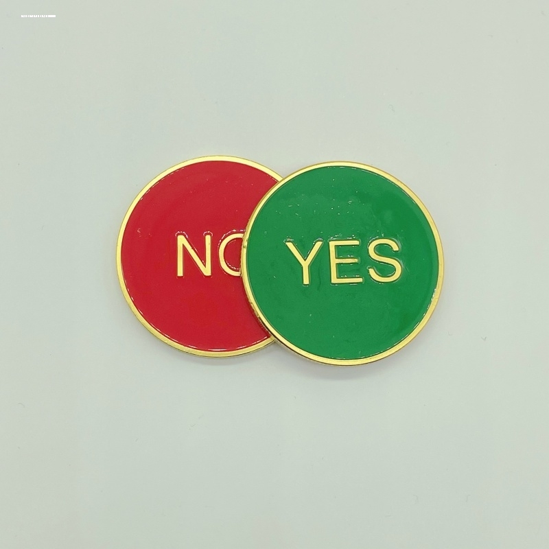 【红绿版YESNO】新款决策币纪念章幸运币游戏娱乐道具创意硬币