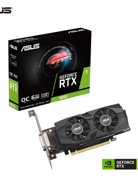 华硕（ASUS）GeForce RTX3050- 6G-LP-BRK 半高刀卡迷你小卡 游戏