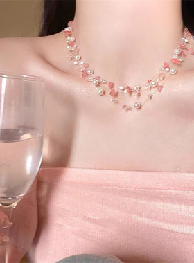 少女心简约珍珠项链甜美高级感时