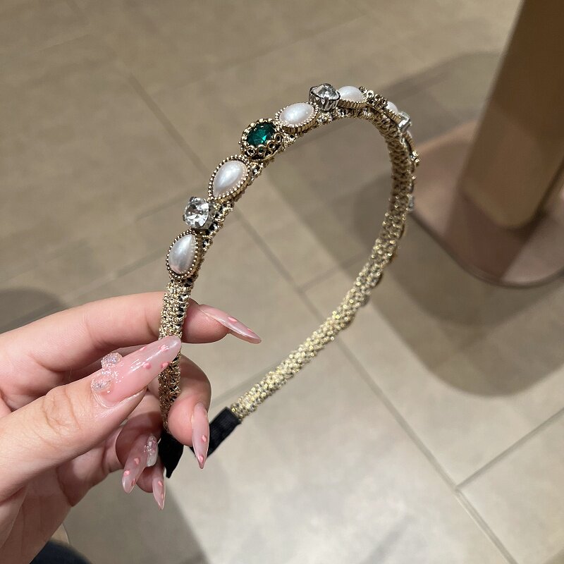 法式优雅仙女仿珍珠发箍女韩国甜美网红超仙简约头箍复古森系发带