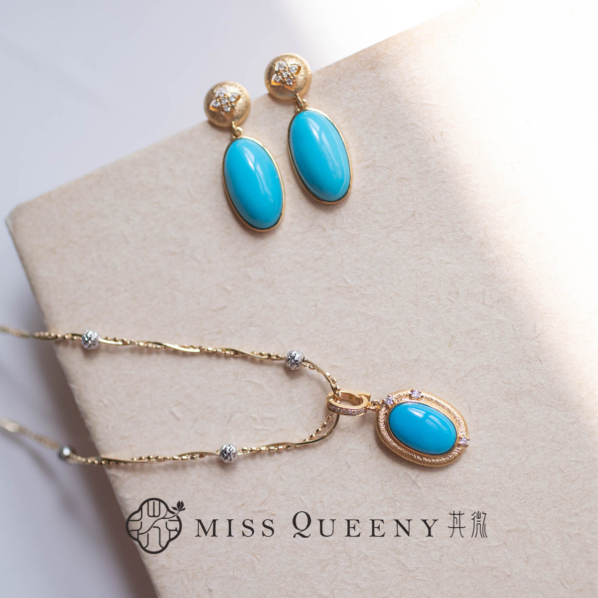 MissQueeny其微|18k金美松拉丝四叶草吊坠耳钉万能扣复古优雅,饰品/流行首饰/时尚饰品新,耳钉,淘宝优惠券,粉丝福利购,淘宝优惠卷