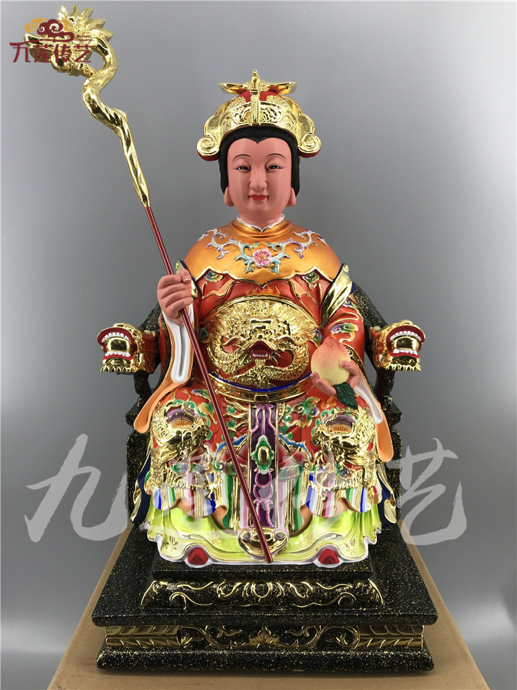 木雕神像王母娘娘瑶池香樟木