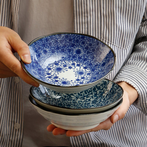 美浓烧日本进口6.5英寸圆盘盘子