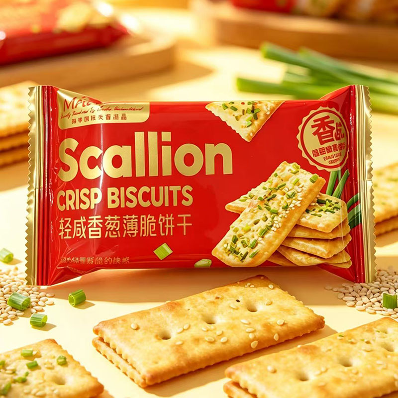 薄脆饼轻咸香葱薄脆饼干独立包装休闲零食办公室小食散装