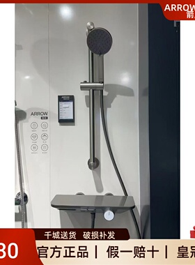 箭牌卫浴门店同款枪灰色简易置物淋浴花洒套装AD3618SU1GGW正品